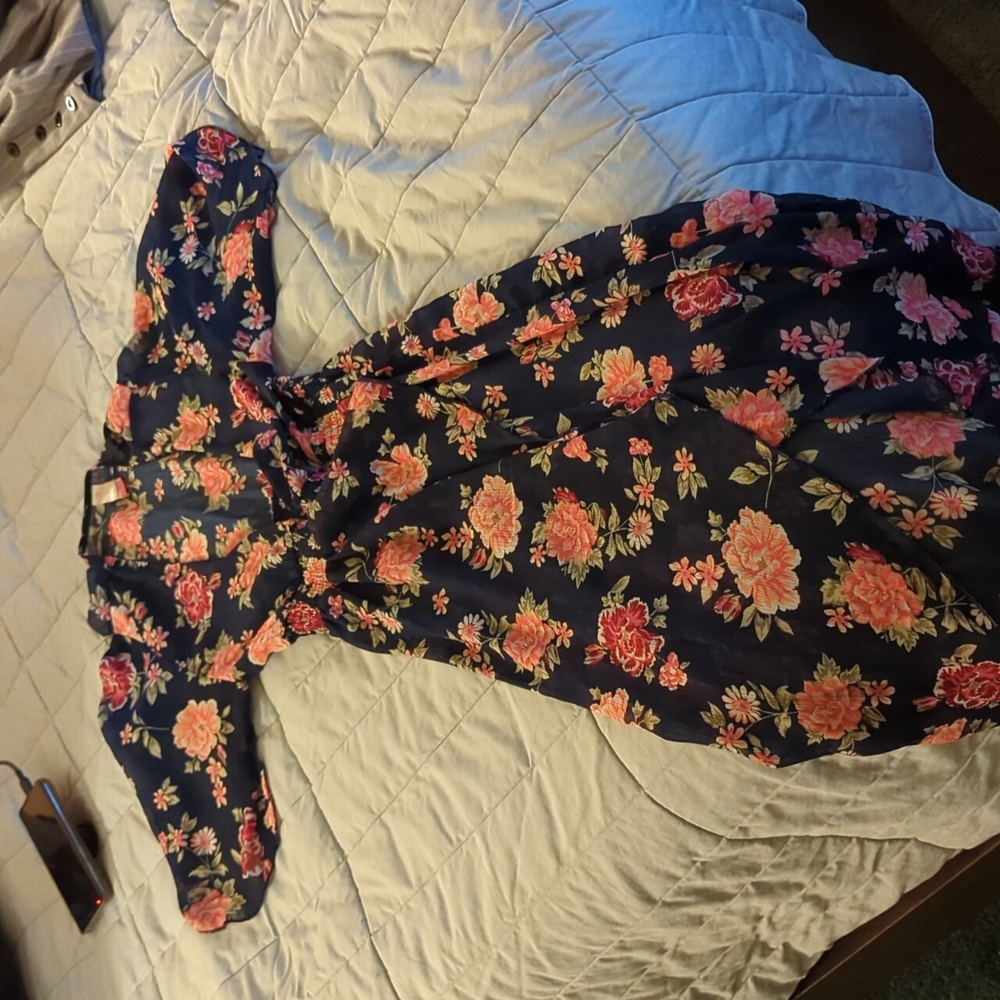 No Boundaries, pink flower dress wrap